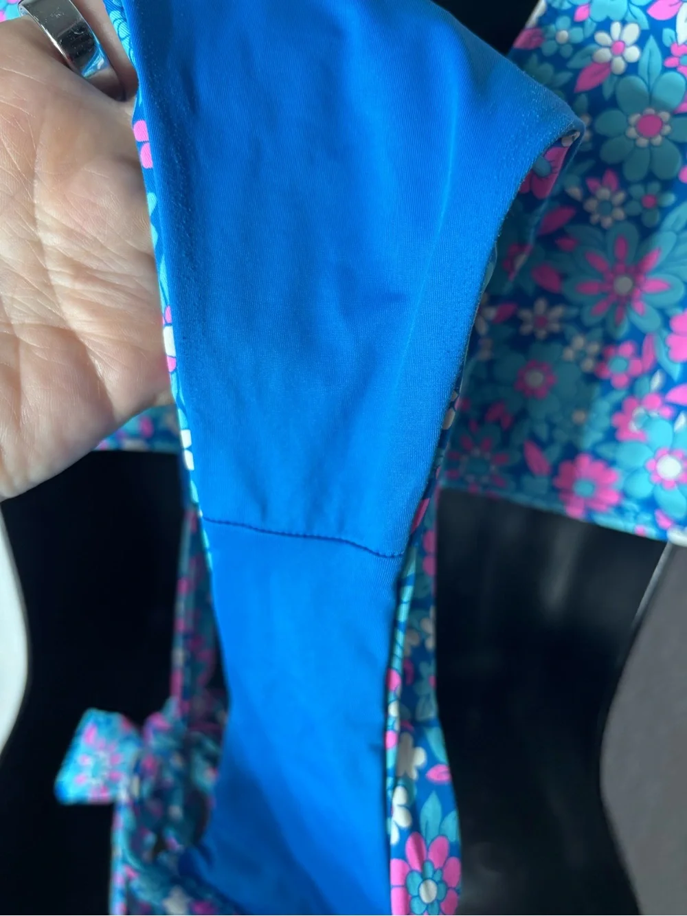 Frankie’s bikinis small/medium floral side tie vibrant dopamine bikini